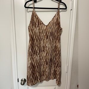 Snake Print Vacay Vneck Dress